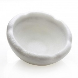 100% Chef Saphere Marble Tasting Bowl, 15x8 cm, White - 100% Chef