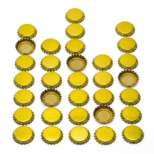 100% Chef Şişe Kapağı, 100 Adet, Altın Sarısı - 100% Chef
