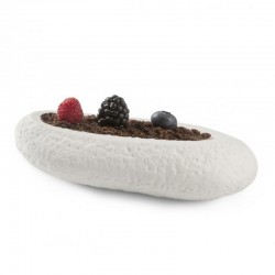 100% Chef Small Rock Porcelain Presentation Plate, 22x10x6 cm - 100% Chef (1)