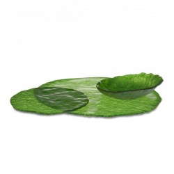 100% Chef Wakame Glass Plate, 17 cm, Green, 2 Pieces - 100% Chef (1)