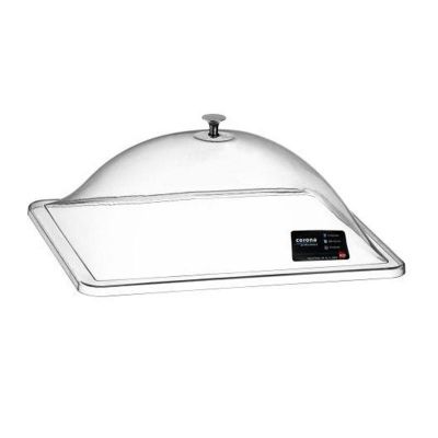 Bora Plastik Polikarbon Bombe Kapak, GN 1/2, 33x27 cm - 1