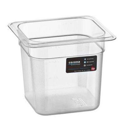 Bora Plastik GN 1/6-150 mm Gastronorm Küvet, 2 L - 1