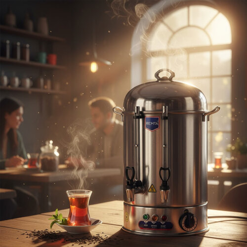 Remta GZR02 Çay Makinesi, Gizli Rezistans, 15 L, 160 Bardak Kapasiteli - 2