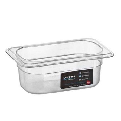 Bora Plastik GN 1/9-65 mm Gastronorm Küvet, 600 ml - 1