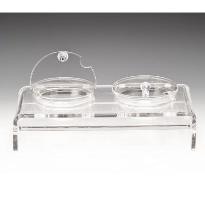 Zicco ZCP-287 Cam Kaseli Kapaklı Polikarbon Teşhir Standı, 2'li, 39x19 cm - 1