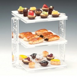 Zicco ZCP-731 Melamin Tepsili Teşhir Standı, 3 Katlı, 25x34x29 cm - Zicco