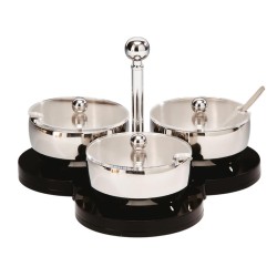 Zicco ZKC-06 Akrilik Standlı Kapaklı Baharatlık, 3'lü - Zicco