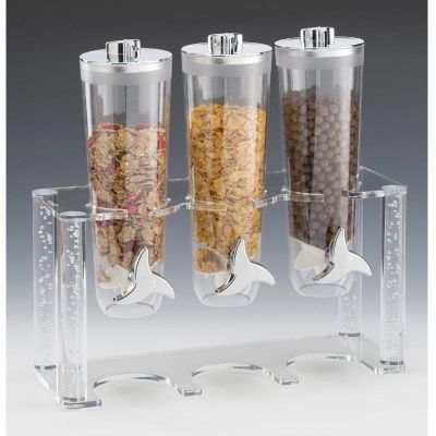 Zicco ZCP-775 Standlı Cornflakes Aleti, 3'lü, 44x17x43 cm, Şeffaf - 1