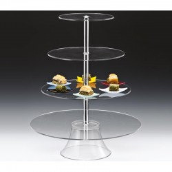 Zicco ZCP-493 Akrilik Teşhir Standı, 4 Katlı, 62 cm - Zicco