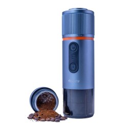 4Berry Cm-Promax Cm-Promax آلة تحضير قهوة الإسبريسو المحمولة القابلة لإعادة الشحن والمتوافقة مع الكبسولات والقهوة المجففة، رمادي - 4