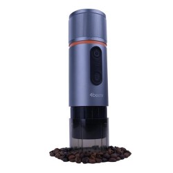 4Berry Cm-Promax Taşınabilir Şarjlı Kapsül ve Toz Kahve Uyumlu Espresso Makinesi, Gri - Thumbnail
