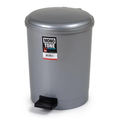 Bora Plastik Pedallı Çöp Kovası, No: 3, 20 L, Gri - 1