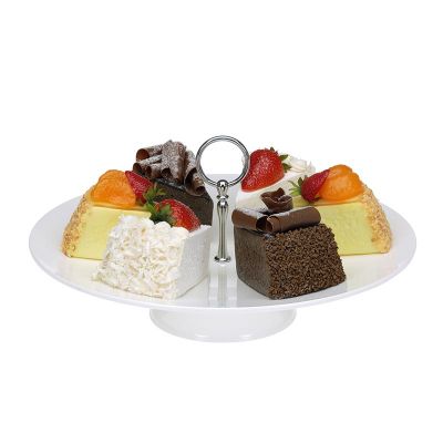 Bora Plastik Ayaklı Yuvarlak Gastronomi Teşhir Tepsisi, 35 cm - 1