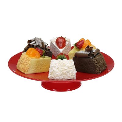 Bora Plastik Ayaklı Yuvarlak Gastronomi Teşhir Tepsisi, 25 cm - 1