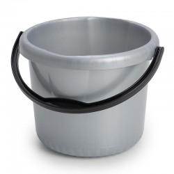 Bora Plastik Oluklu Kova, 5 L, Gri - Bora Plastik