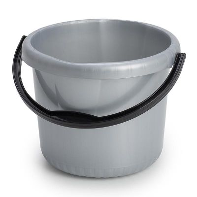 Bora Plastik Oluklu Kova, 5 L, Gri - 1