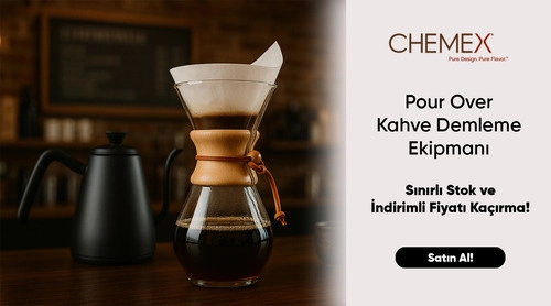 Chemex Ahşap Tutacaklı 6 Cup Kahve Demleme Ekipmanı İndirim Fırsatını Kaçırma