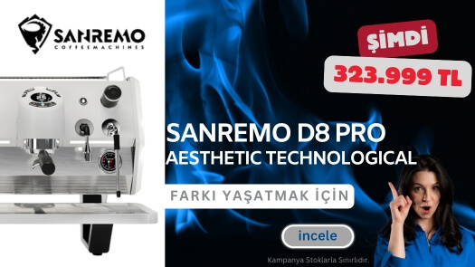 Sanremo D8 Pro Espresso Kahve Makinesinde İndirim Fırsatını Kaçırma