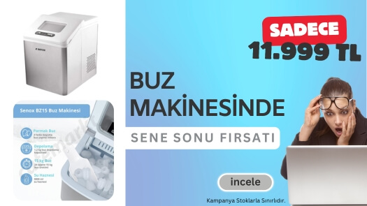 Senox BZ15 Hazneli Parmak Buz Makinesi