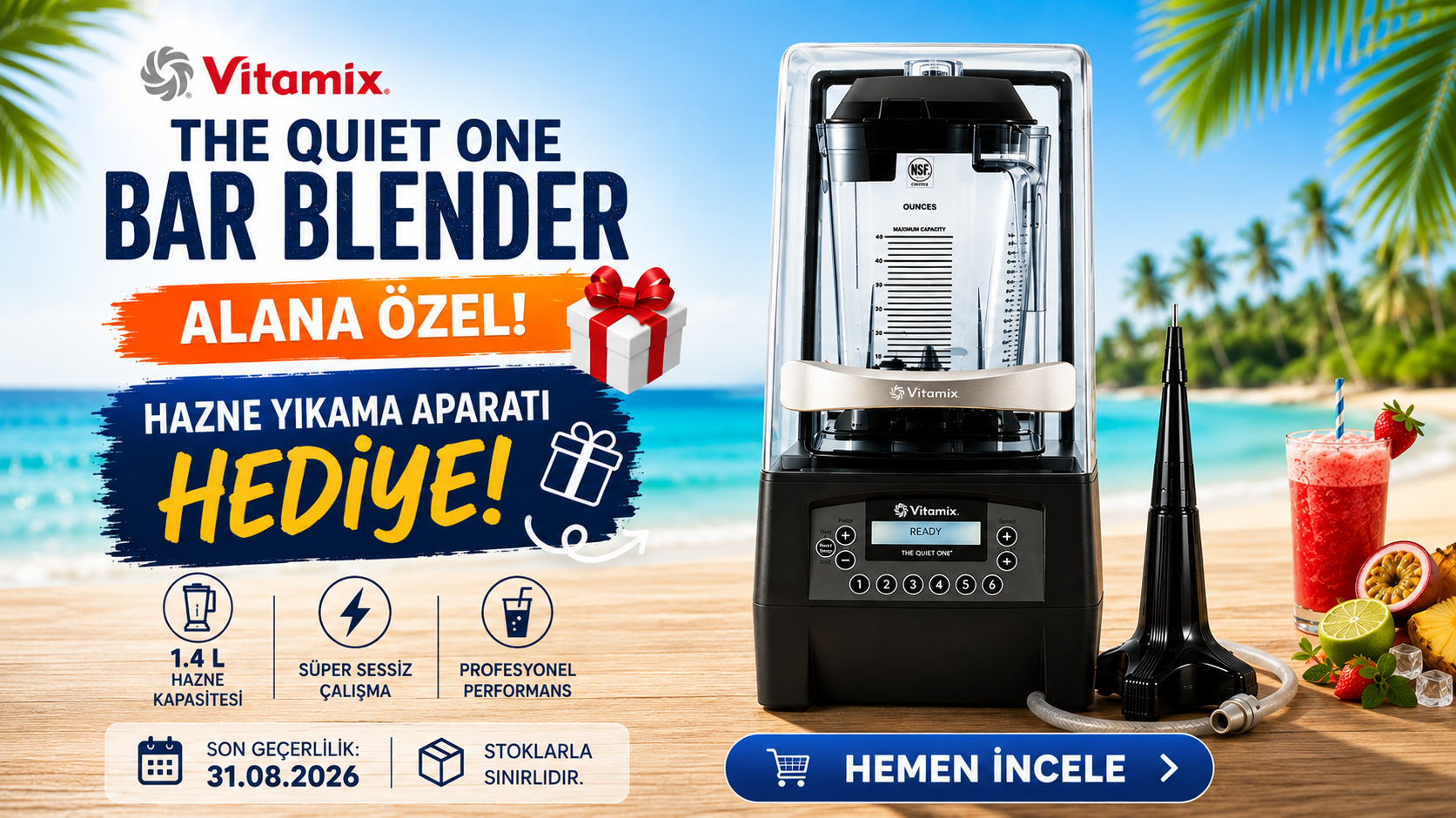 Vitamix The Quiet One Bar Blender Kampanyası!
