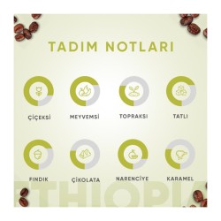 Addis Ababa Etiyopya Single Orijin Öğütülmüş Kahve, 250 gr - Thumbnail