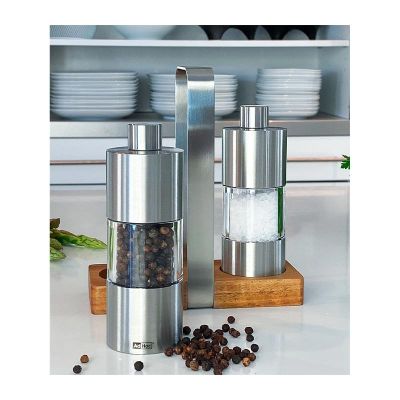 Adhoc ME01 Menage ME01 Classic Ahşap Standlı Tuz ve Karabiber Değirmen Seti, 13 cm - 4