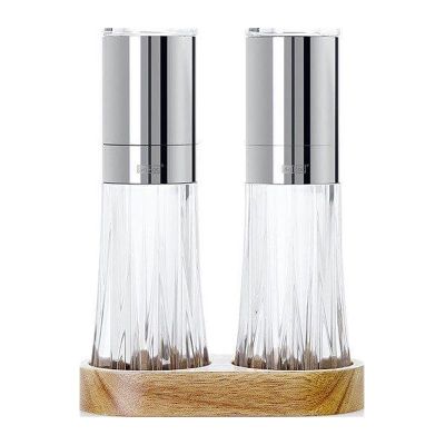 Adhoc ME402 Menage ME402 Classic Ahşap Standlı Tuz ve Karabiber Değirmen Seti, 17 cm - 1