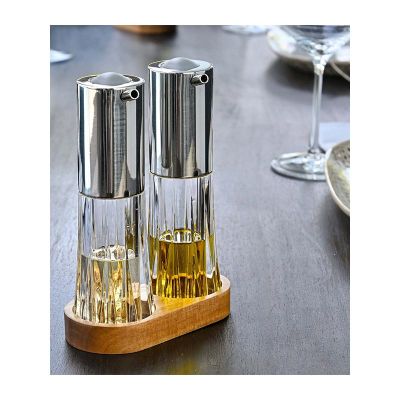 Adhoc Menage Crystal Ahşap Tepsili Yağdanlık Seti, 75 ml - 3