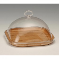 Zicco ZCP-695 Akrilik Kapaklı Ahşap Altlı Fanus, 21x21x13 cm - Zicco