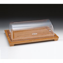 Zicco ZCP-521 Ahşap Altlı Polikarbon Fanus, Rolltop Kapaklı, 59x39 cm - Zicco