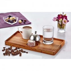 Biradlı GRV-300 Ahşap Dikdörtgen Türk Kahve Seti, 22.5x14.5x2 cm - Biradlı