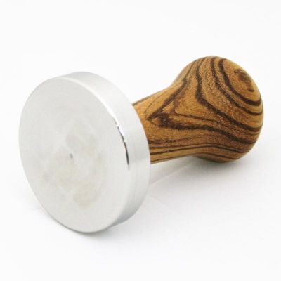 Cafemarkt Zebrano Tamper, Ahşap Saplı, 58 mm - Cafemarkt