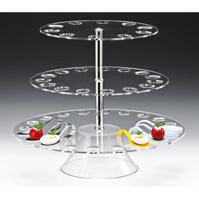 Zicco ZCP-496 Akrilik Servis Standı, 45 Gözlü, 63 cm, Şeffaf - 1