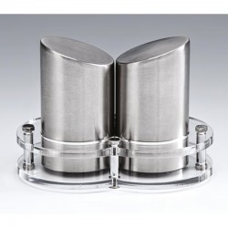 Zicco ZKC-3000 Akrilik Standlı Tuzluk Biberlik Takımı, 8.5 cm - Zicco