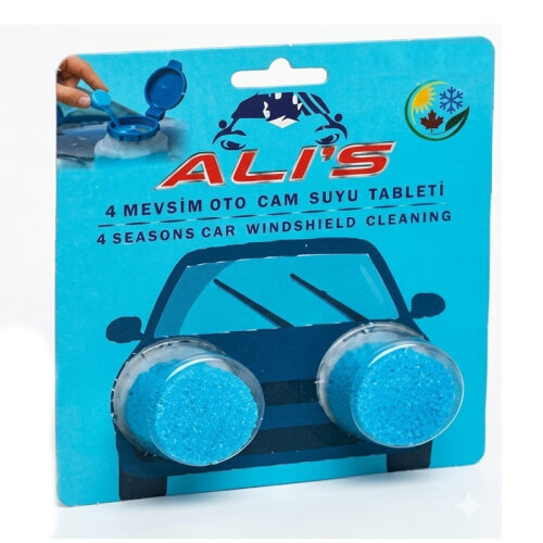 Ali's A005-1 4 Mevsim Oto Cam Suyu Temizleme Tableti, 2 Adet - Alis