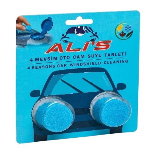 Ali's A005-1 4 Mevsim Oto Cam Suyu Temizleme Tableti, 2 Adet - Alis