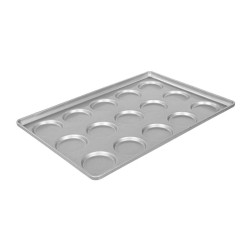 Almetal Aluminum Hamburger Bread Pan, 24 Compartments, 115 mm - Thumbnail