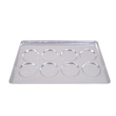 Almetal Aluminum Hamburger Bread Pan, 8 Compartments, 40x60 cm - 1