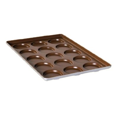 Almetal Aluminumized Hamburger Pan, 35 Compartments, 60x90 cm - 1