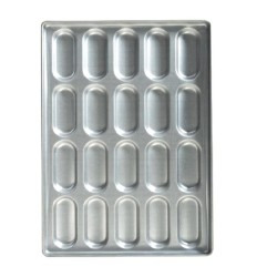 Almetal Aluminumized Sandwich Bread Pan, 18 Compartments, 0.8 mm, 50x74 cm - Almetal