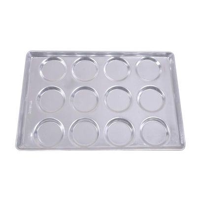 Almetal Alüminyum Hamburger Ekmeği Tavası, 12 Gözlü, 125 mm, 53x65 cm - Almetal