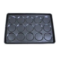 Almetal Kaplamalı Alüminyum Hamburger Ekmeği Tavası, 15 Gözlü, 49x74 cm - Thumbnail