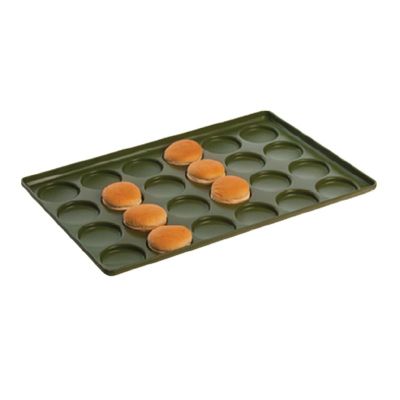 Almetal Kaplamalı Alüminyum Hamburger Ekmeği Tavası, 24 Gözlü, 59x80 cm - 1