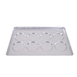 Almetal Alüminyum Hamburger Ekmeği Tavası, 8 Gözlü, 40x60 cm - Almetal