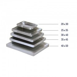 Almetal Angular Thin Disposable Baklava Tray, 30x40x4 cm - Thumbnail