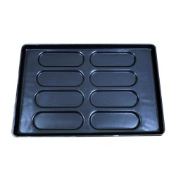 Almetal Coated Aluminum Sandwich Bread Pan, 8 Compartments, 40x60 cm, 80 g Dough - Almetal