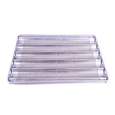 Almetal Delikli Alüminyum Baget Ekmek Tavası, 59x80 cm - 1