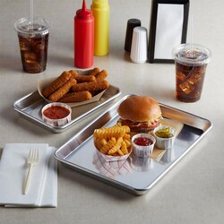 Almetal Hamburger Servis Tepsisi, 24x33 cm - Almetal (1)