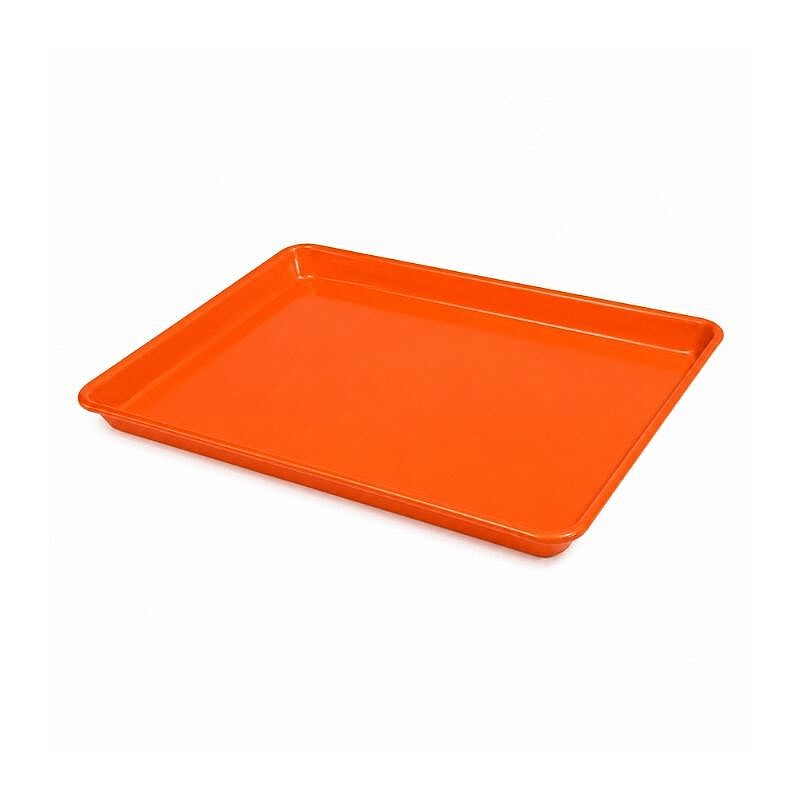Almetal Alüminyum Hamburger Servis Tepsisi 33x24 cm, Turuncu - Almetal