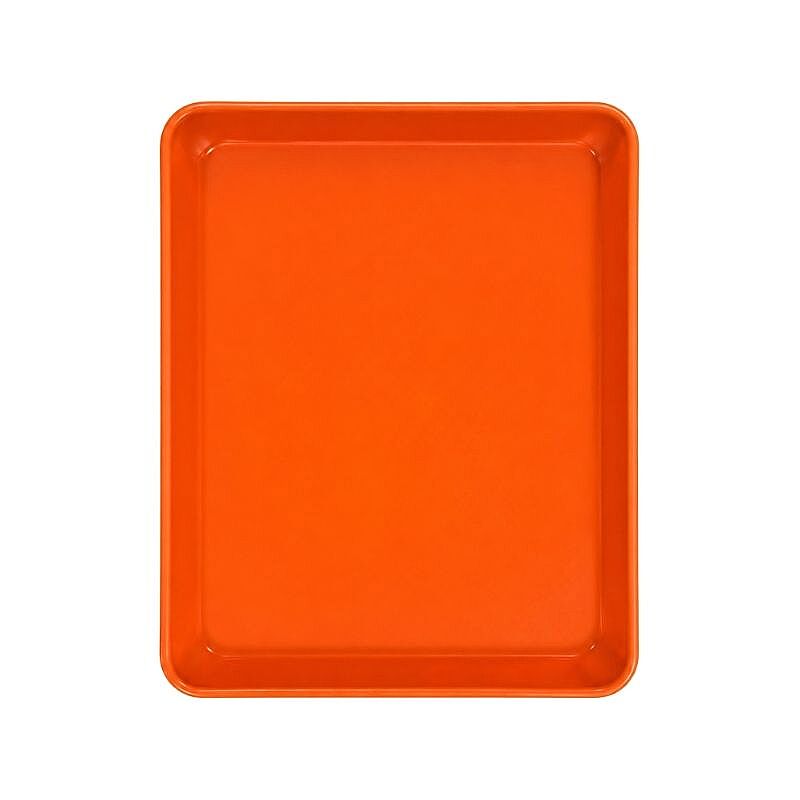 Almetal Alüminyum Hamburger Servis Tepsisi 33x24 cm, Turuncu - Almetal